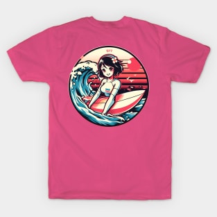 Cute retro surfer girl T-Shirt